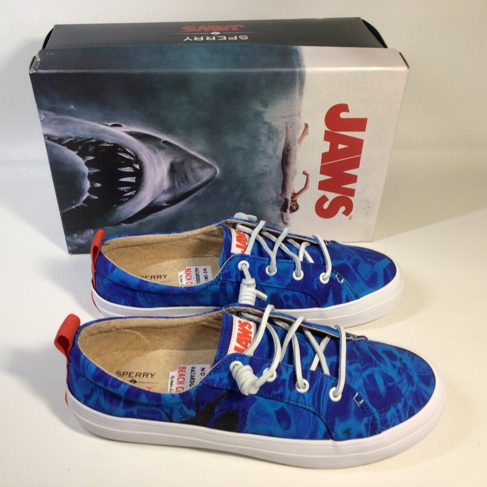 NEW Sperry Shoes Jaws Shark Blue Crest Vibe Women Size 9